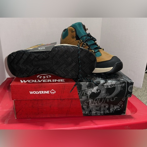 Wolverine Luton Mid Hiker Waterproof Boots Amber Gold Women’s 8.5M New in Box - Picture 4 of 5